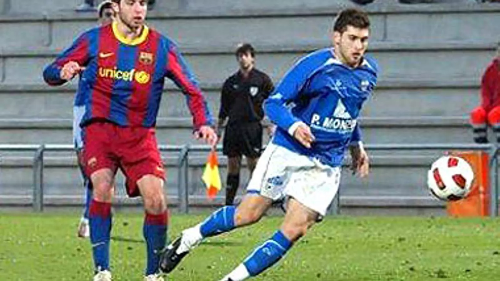 Una acció del Barça-Lleida d'aquesta temporada