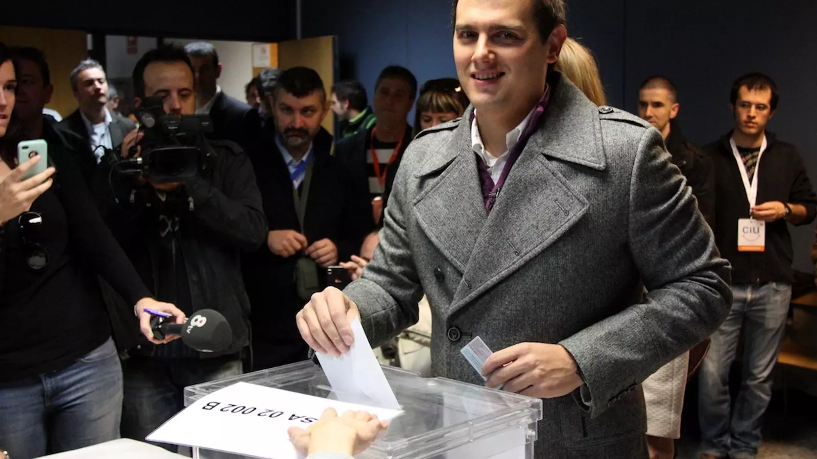 Albert Rivera vota en el seu col·legi electoral de La Garriga / ACN