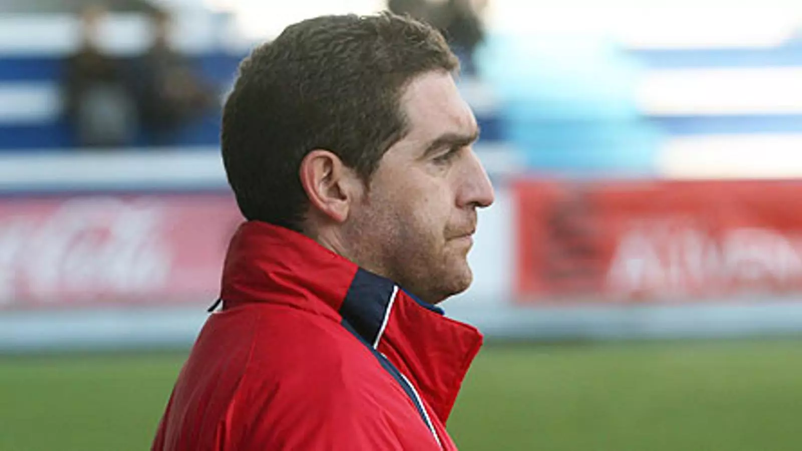 El tècnic escapulat durant el partit contra el Vilafranca
