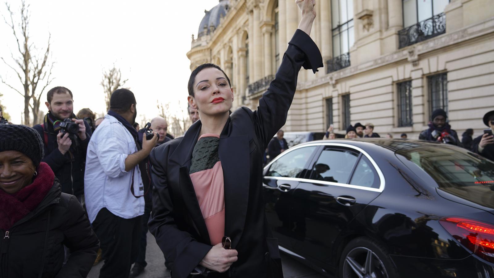 La model Rose McGowan a París al març.