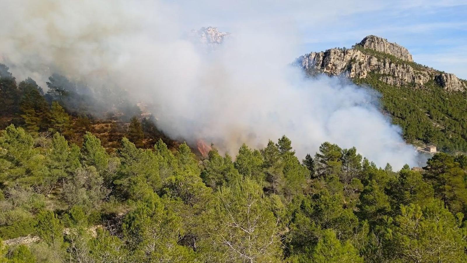 Incendi entre Xerta i Paüls (Baix Ebre)