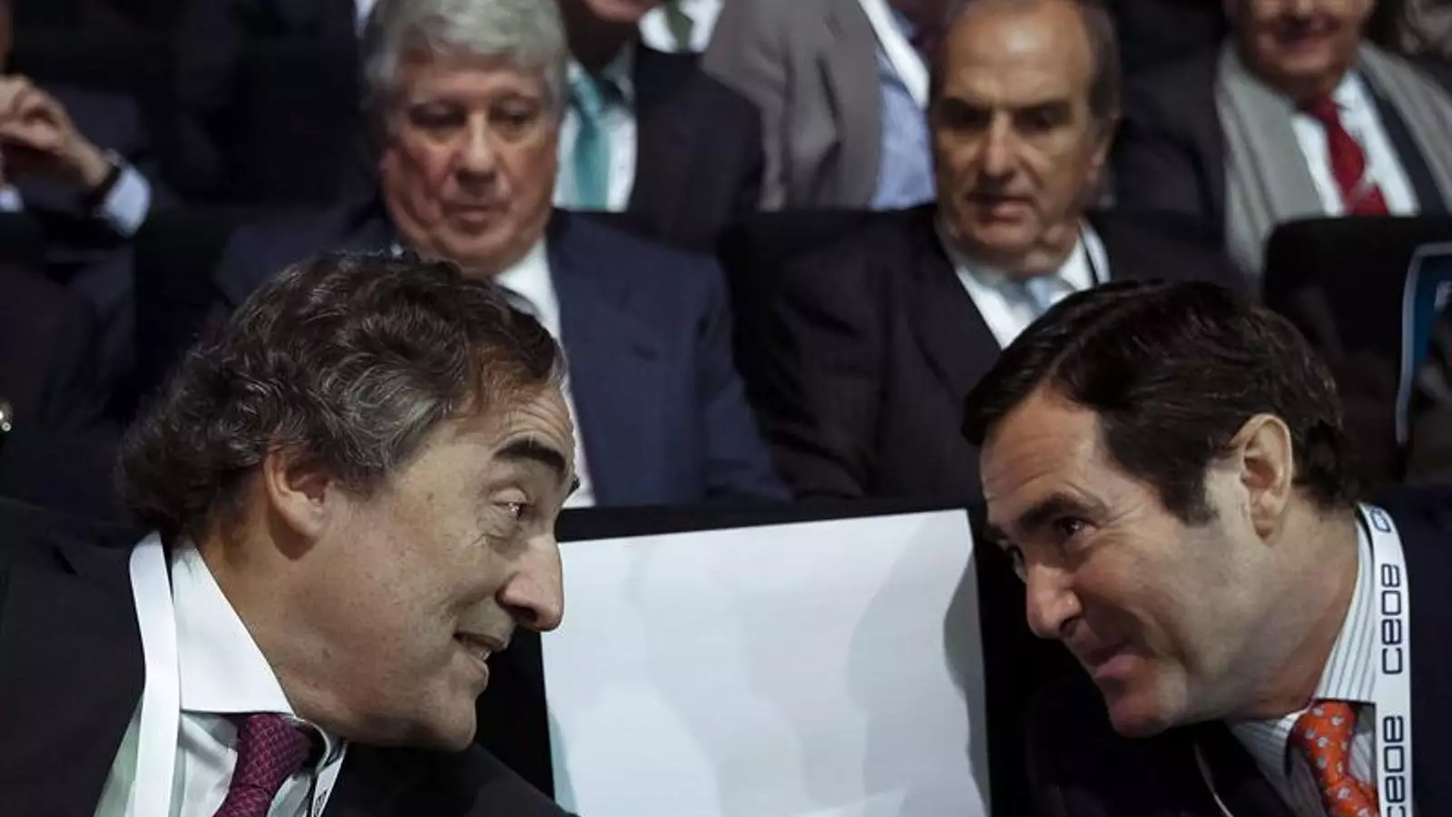 El president de la CEOE, Joan Rosell, i el de Cepime, Antonio Garamendi. EFE