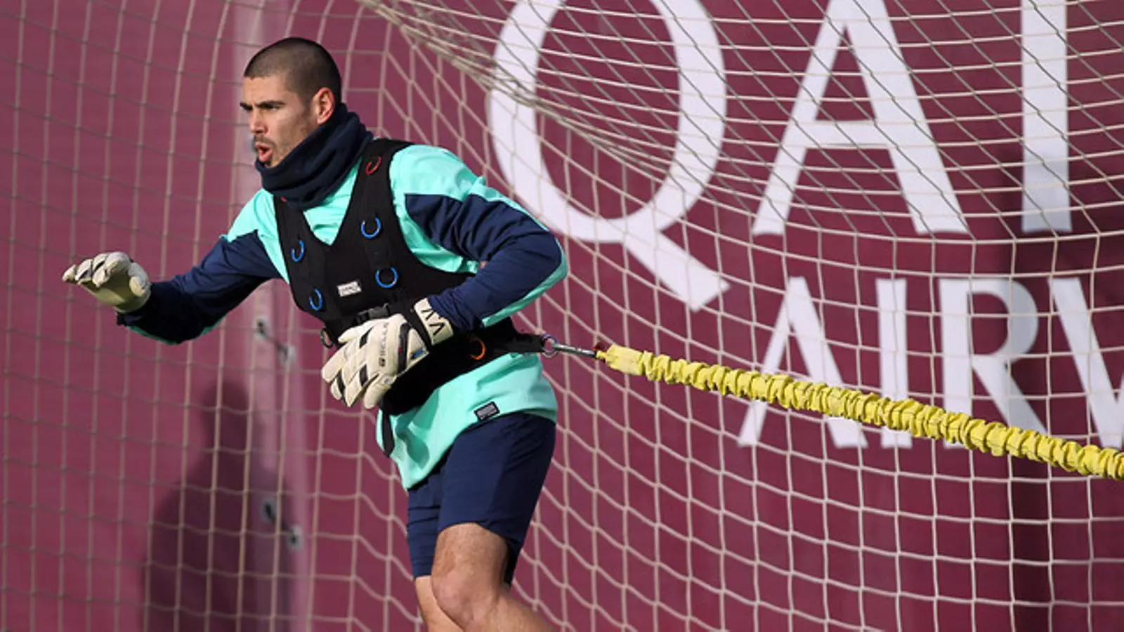 Valdés, en l'últim entrenament del 2013 MIGUEL RUIZ / FCB