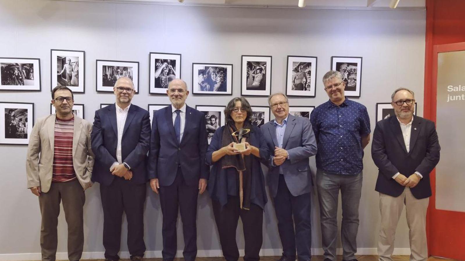 The journalist Amira Hass at the Journalists' Association of Catalonia.
