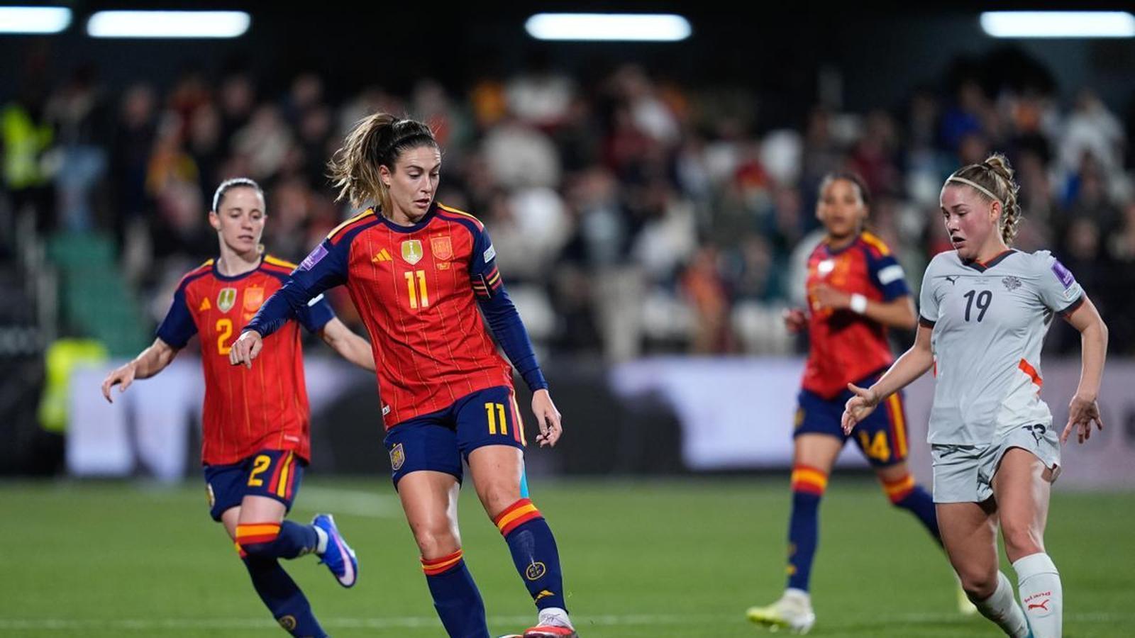 Alexia Putellas durante el partido contra Islandia en Castellón