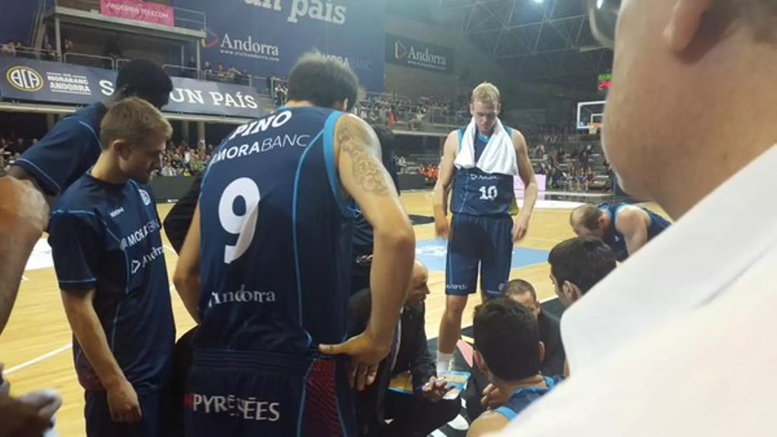 El MoraBanc Andorra, durant un temps mort