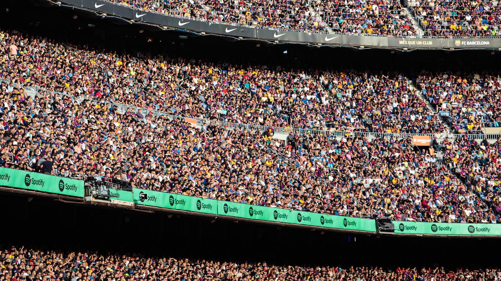 The stadium full to the brim for the last match at the Camp Nou as we know it