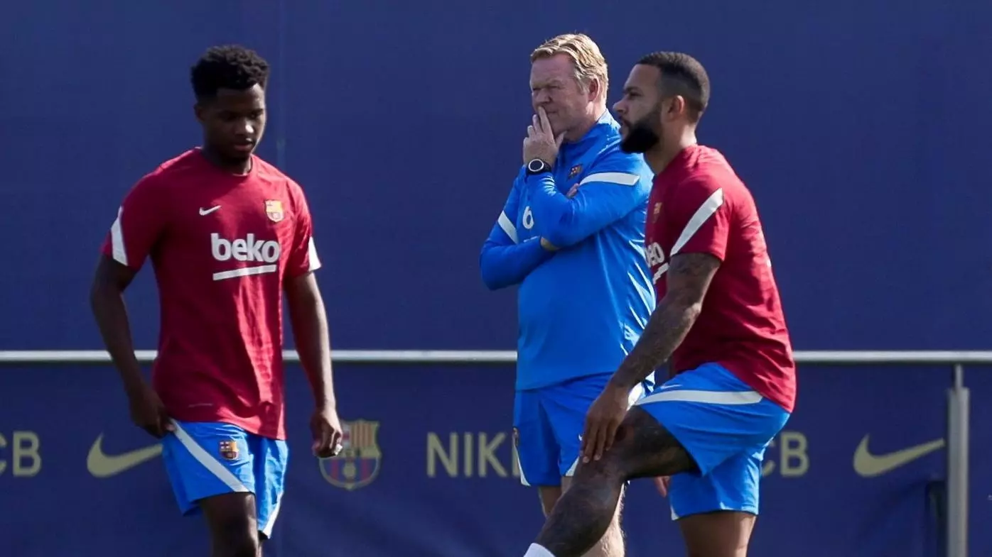 Ansu Fati, Koeman i Memphis, entrenant