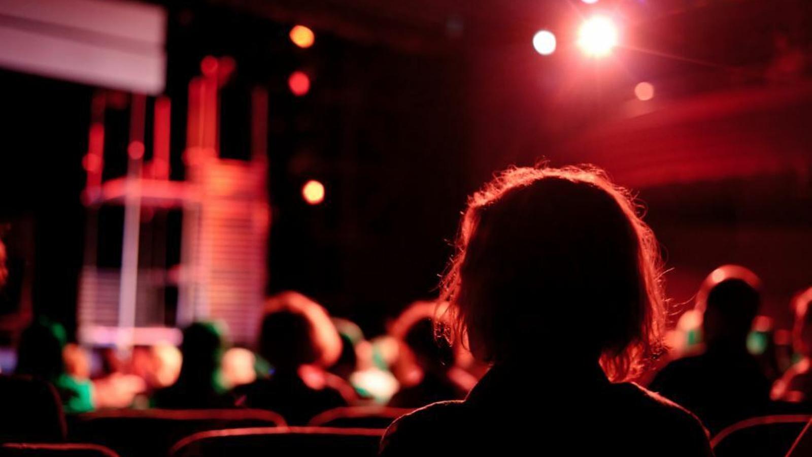 Espectadores en la platea de una sala de teatro