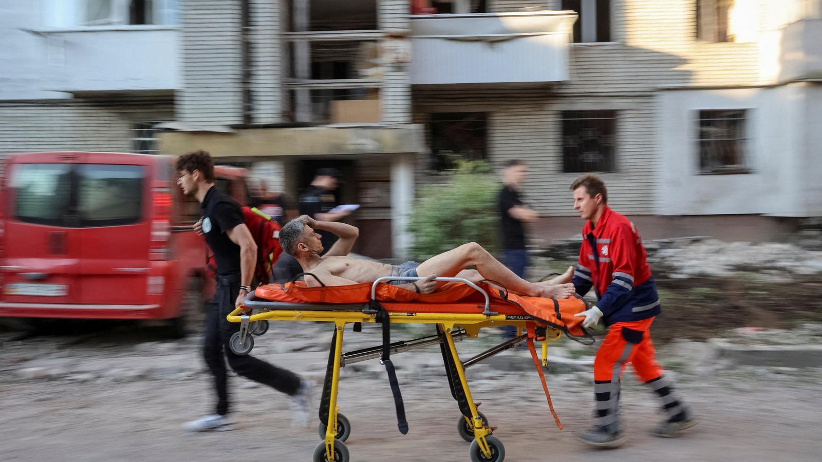 One of the injured in the attack on Lviv