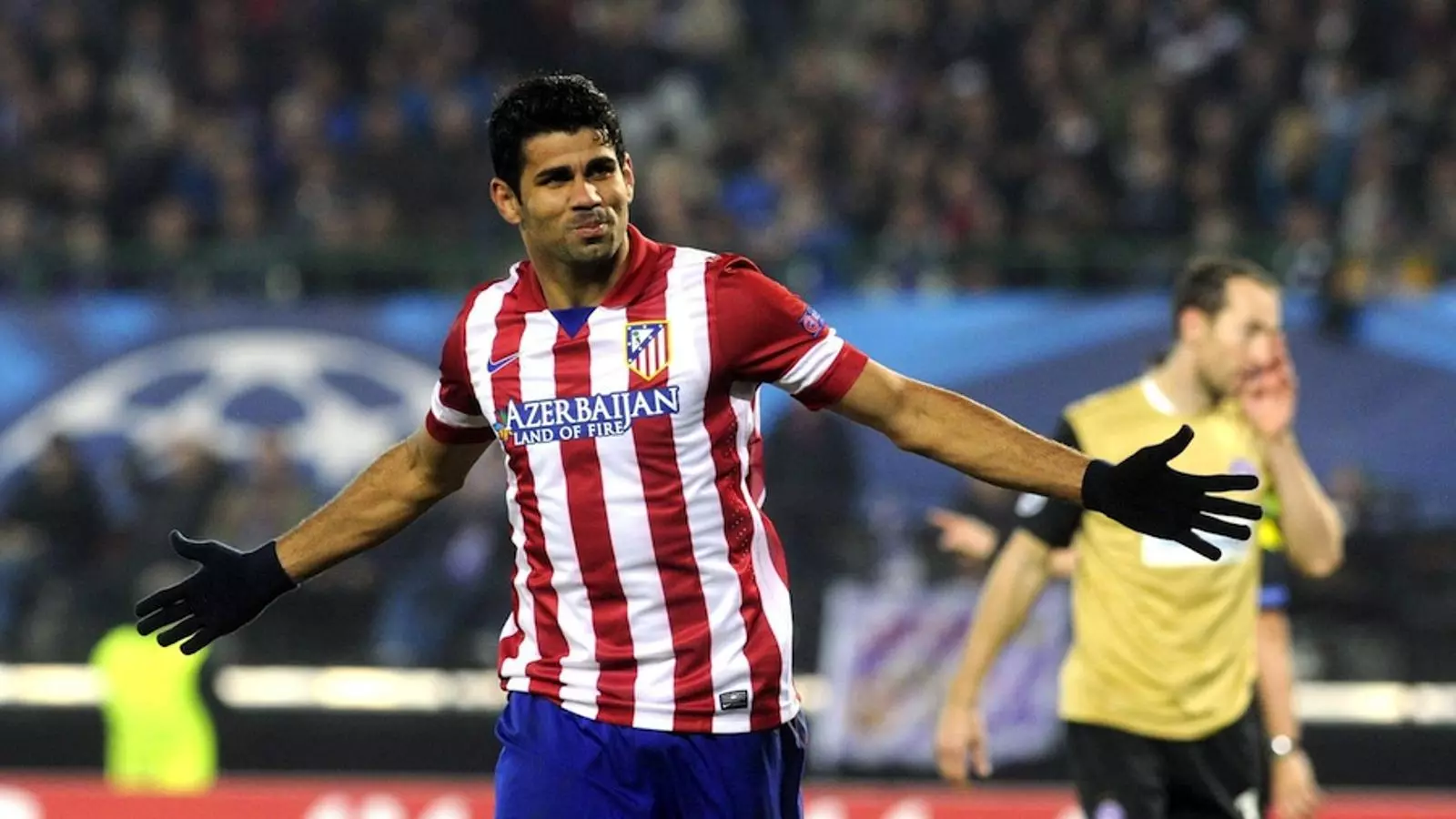 Diego Costa celebra un gol amb l'Atlètic de Madrid