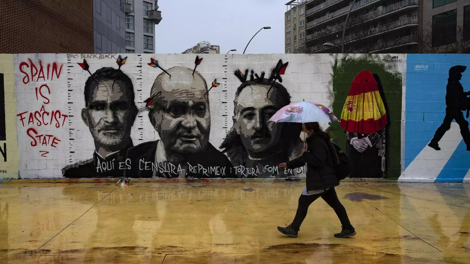 Mural en el parque de las Tres Ximeneies.