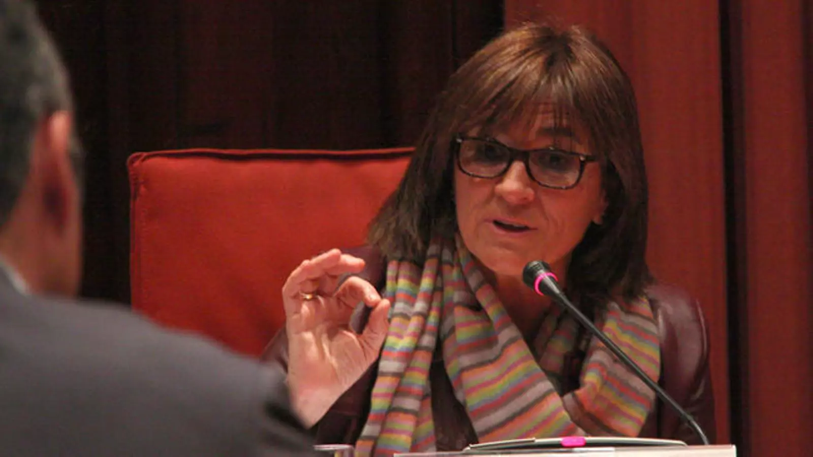 Marta Pujol Ferrusola, compareixent a la comissió d'investigació del Parlament