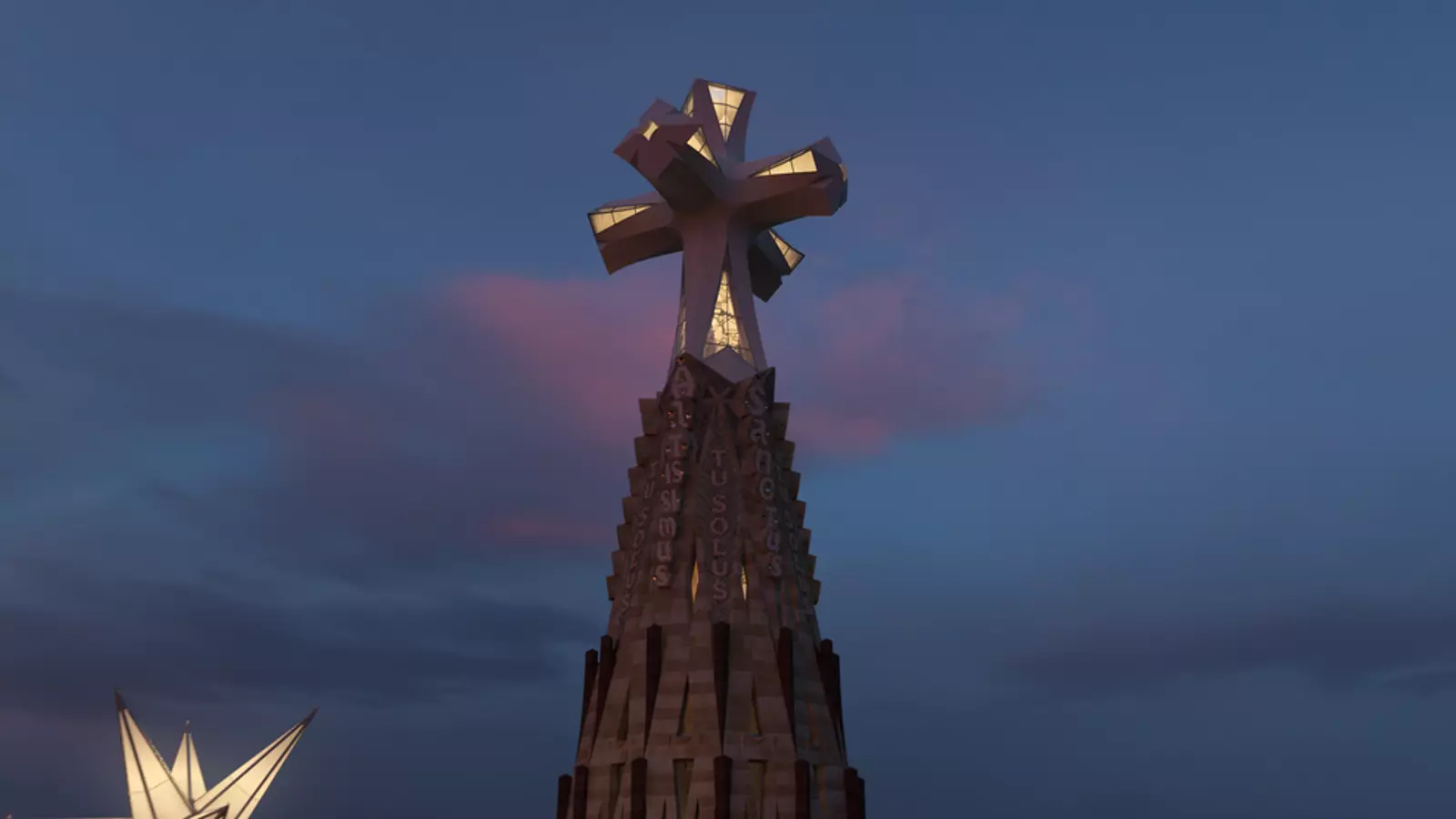 La cruz iluminada