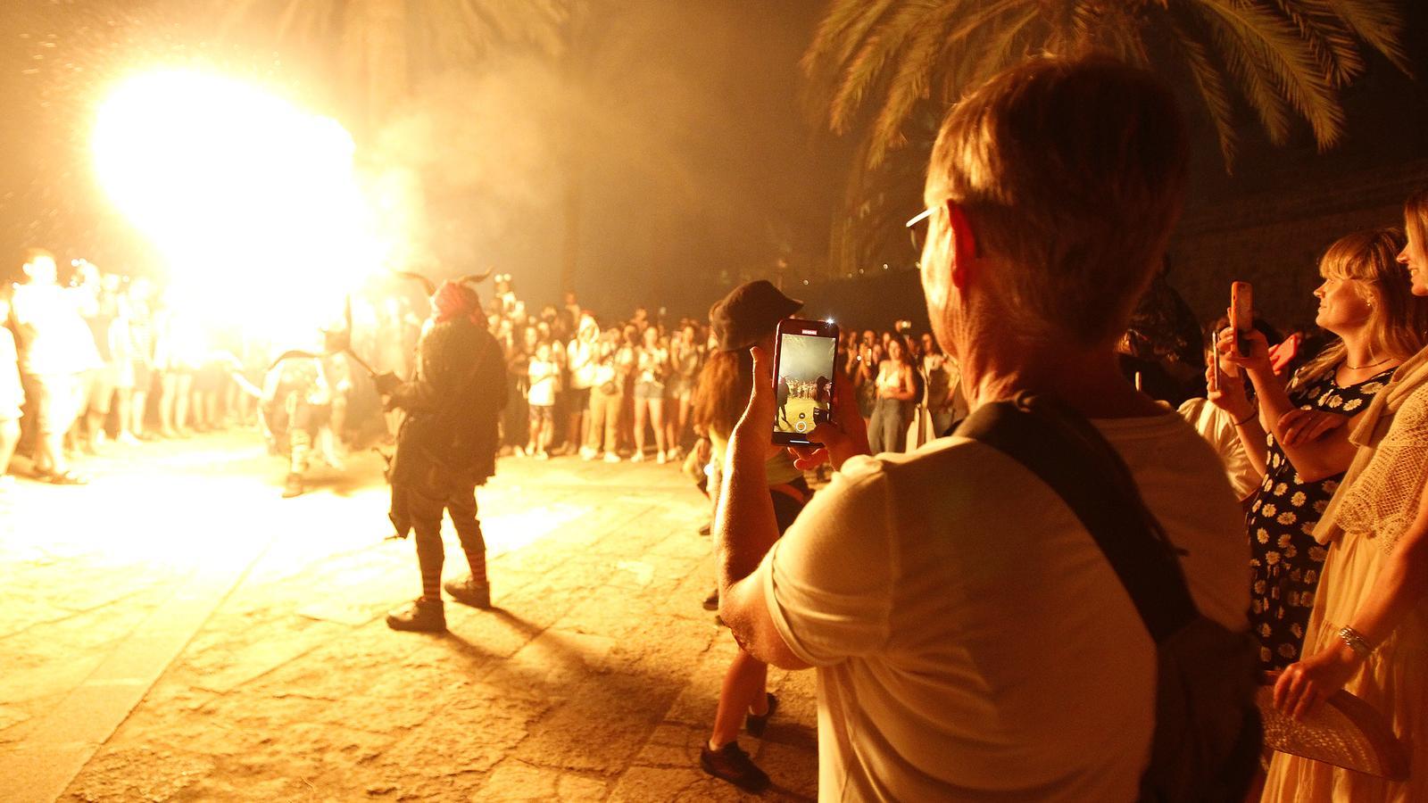 Uno de los correfocs para la verbena de San Juan en Palma