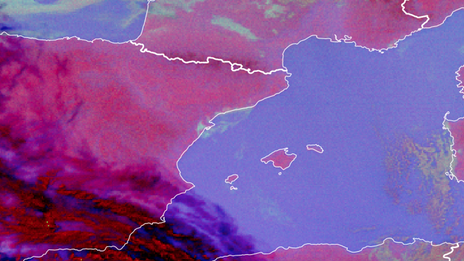 Imatge de esta mañana del canal visible del Meteosat