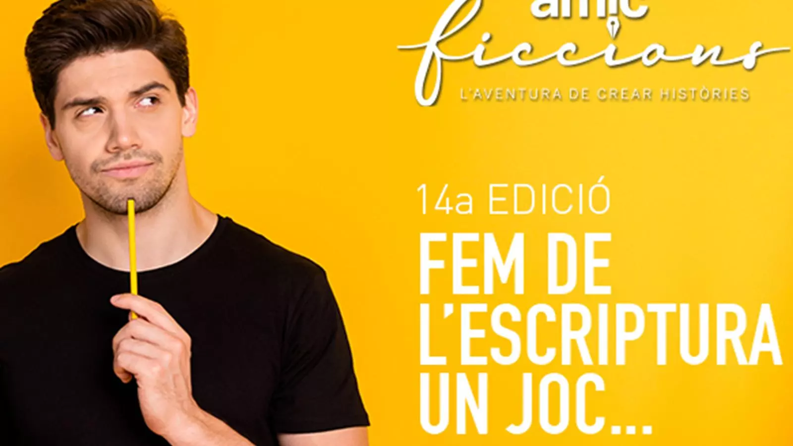 El cartell del concurs literari 'AMIC-Ficcions'.