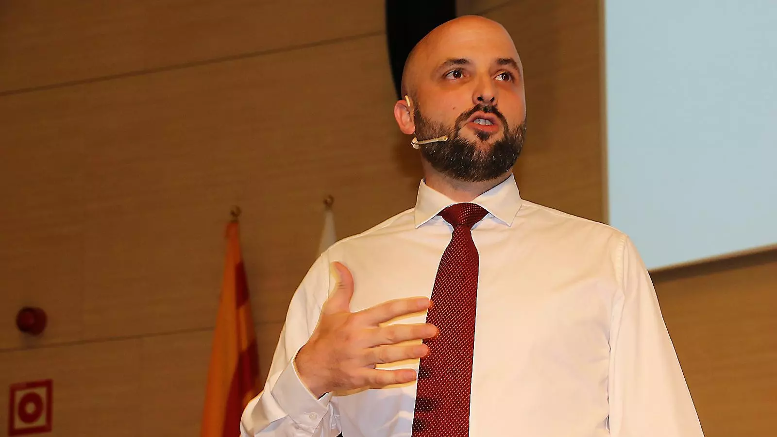 Jordi Graupera ahir en la presentació de la seva candidatura a les primàries per Barcelona.