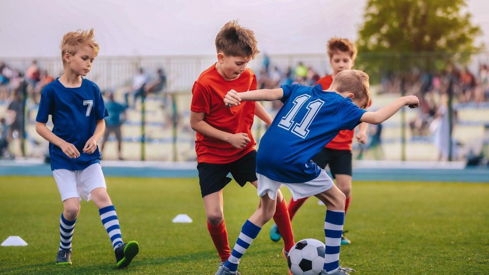 After-school football match.