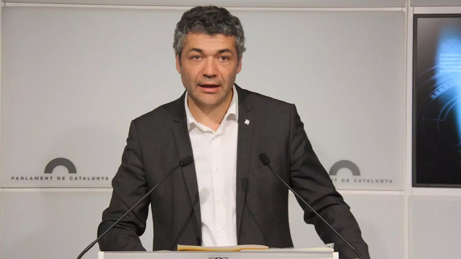 Oriol Amorós, a la sala de premsa del Parlament / ACN
