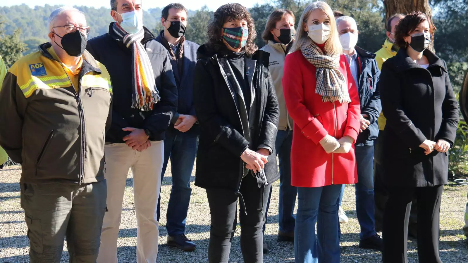 La consellera Teresa Jordà, al centre, durant la presentació del nou pla de prevenció d'incendis 2022-2025