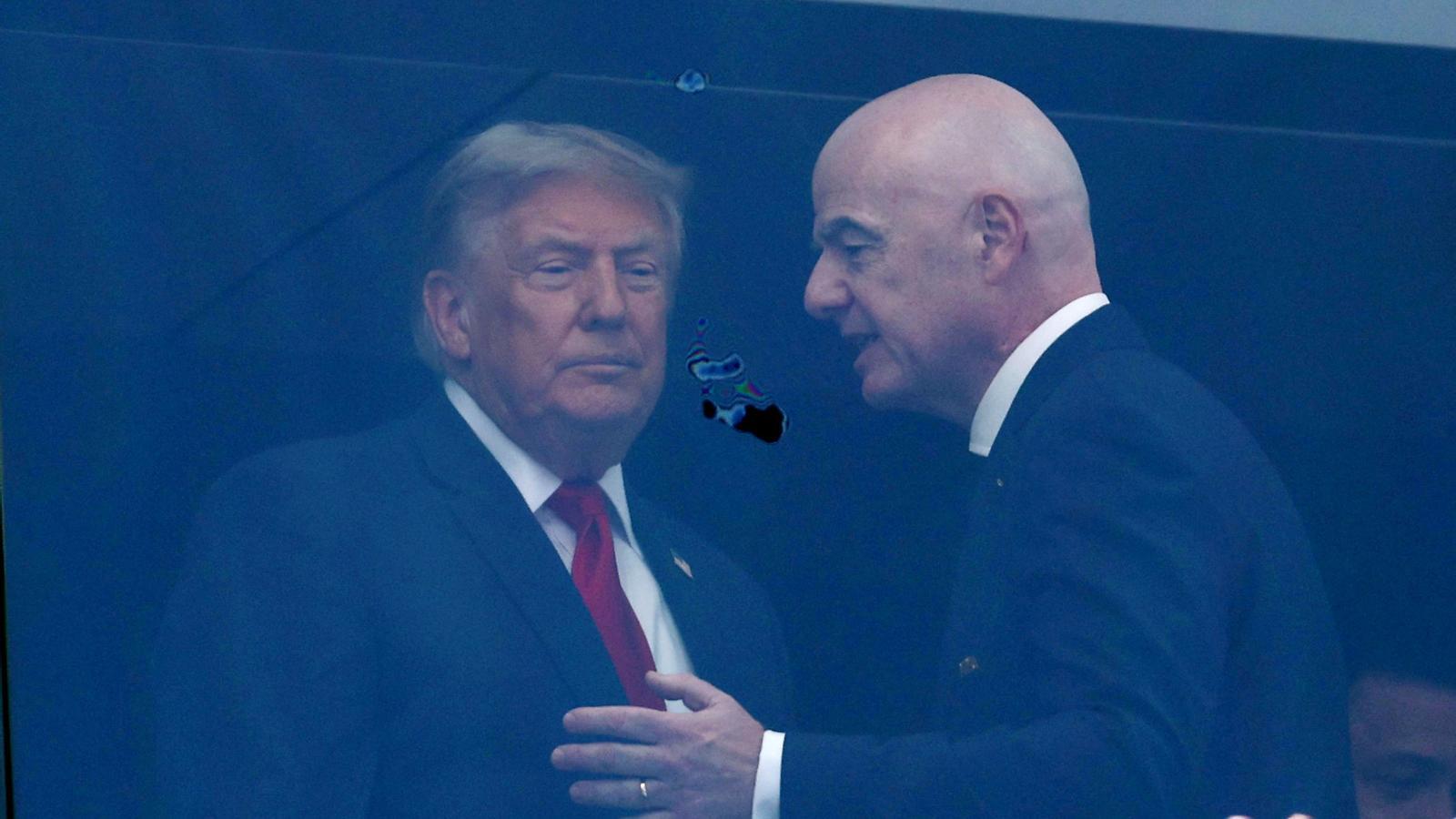 Donald Trump y Gianni Infantino en la final del Mundial