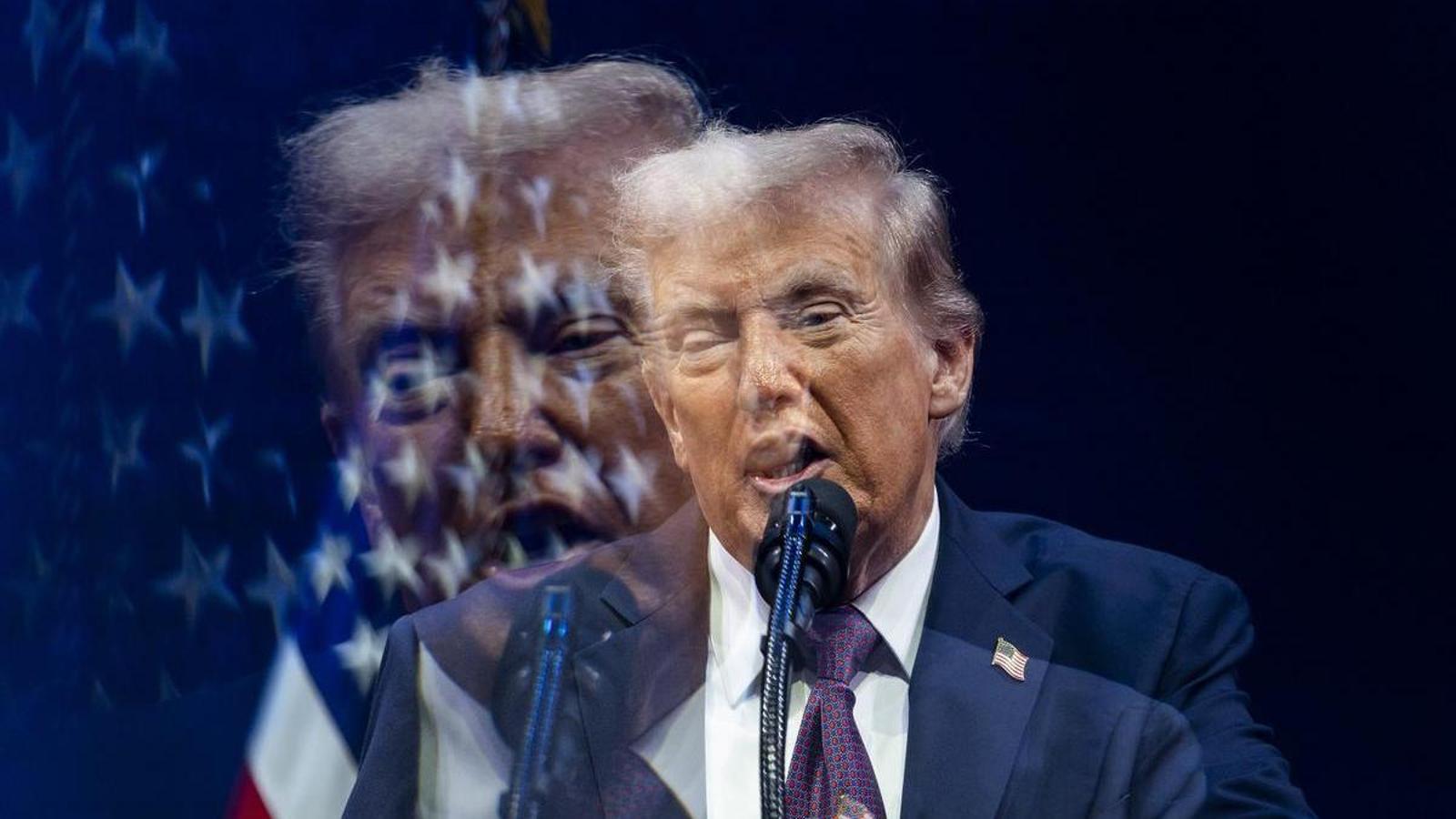 Donald Trump at the Museum of the Bible in Washington, where he delivered a speech against the "woke agenda" on September 8.