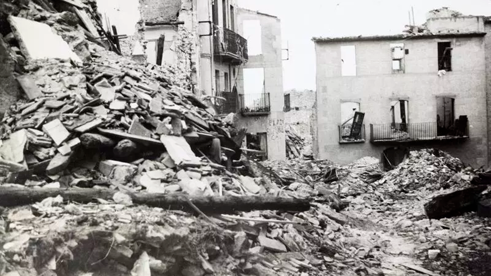 Llares after the village was blown up