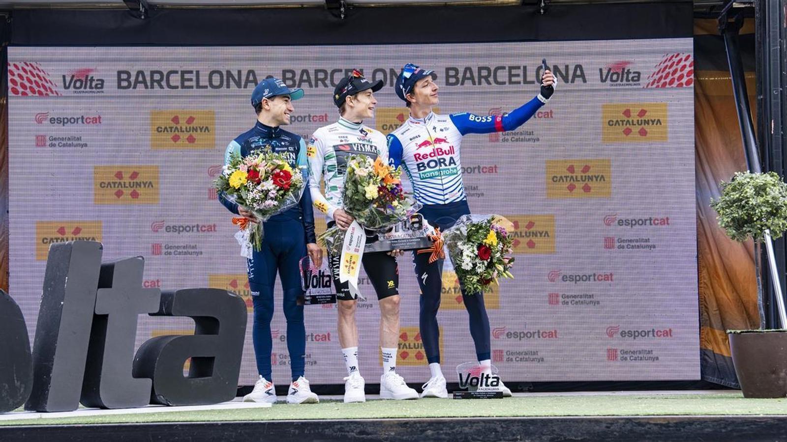 El podi de la Volta ciclista a Catalunya amb triomf de Vingegaard