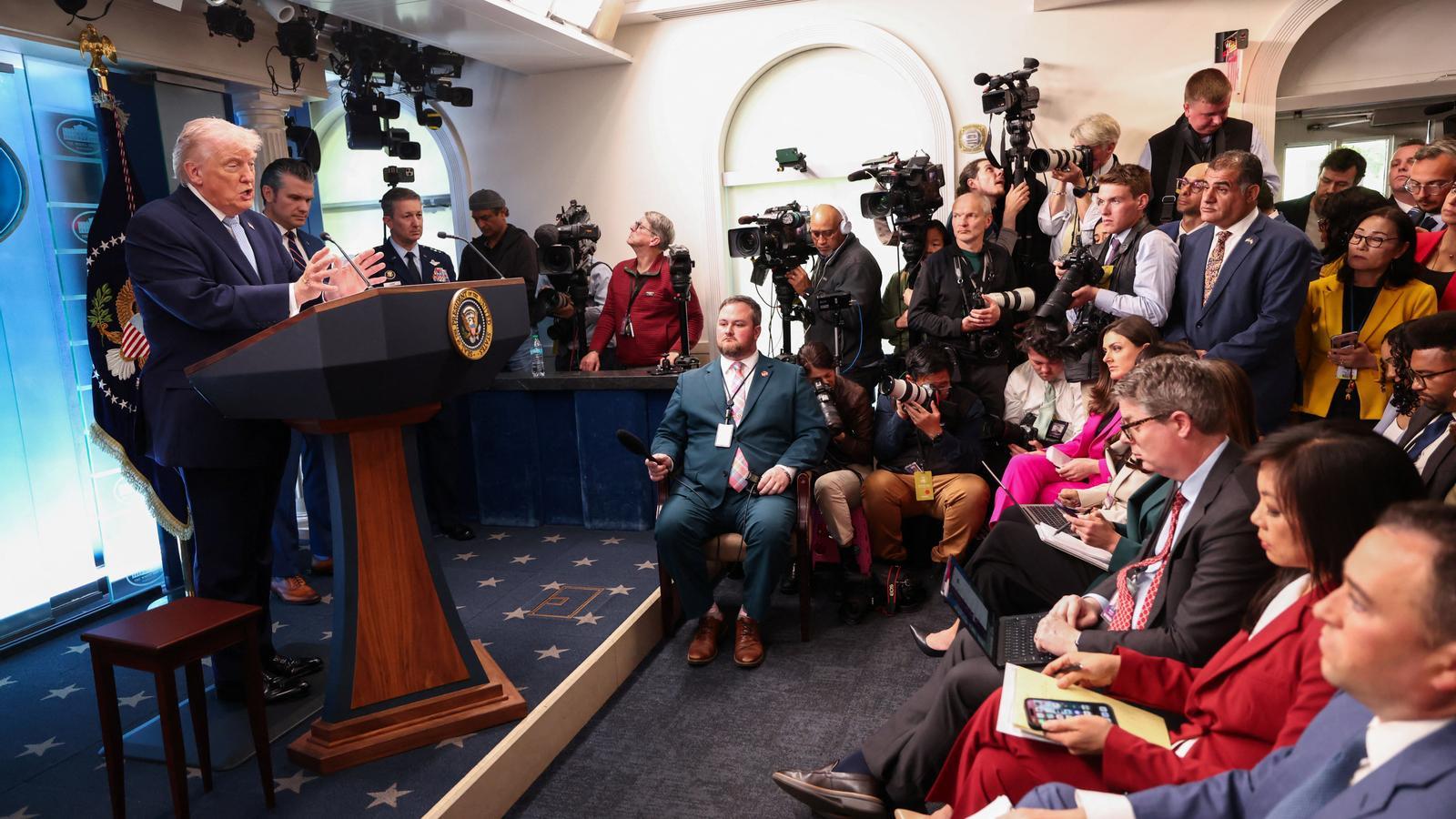 President Donald Trump, during this Monday's press conference at the White House.