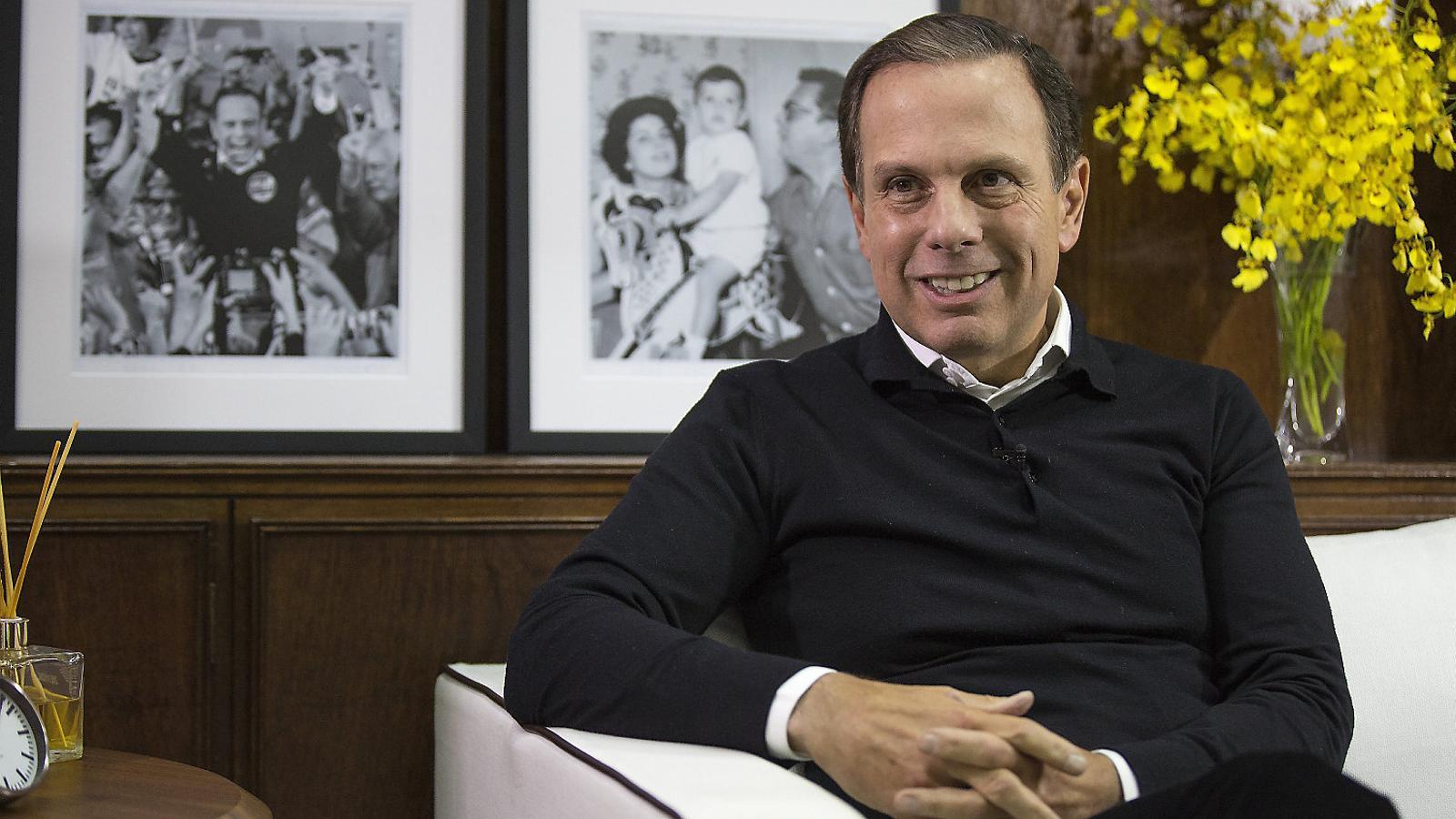 L’alcalde de São Paulo, João Doria, durant una entrevista el 5 d’abril passat.