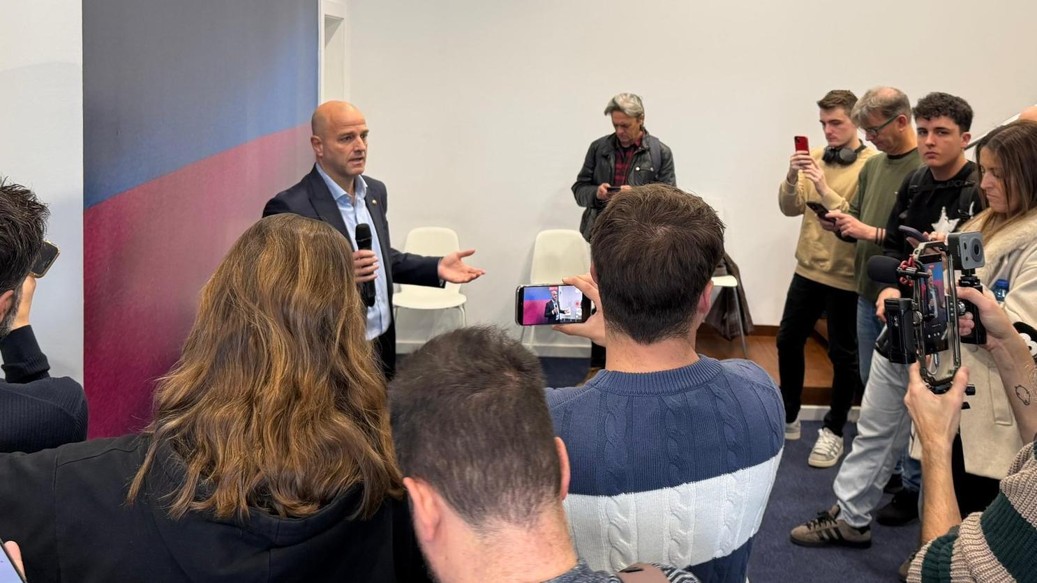 Xavi Vilajoana, in the presentation of his electoral headquarters