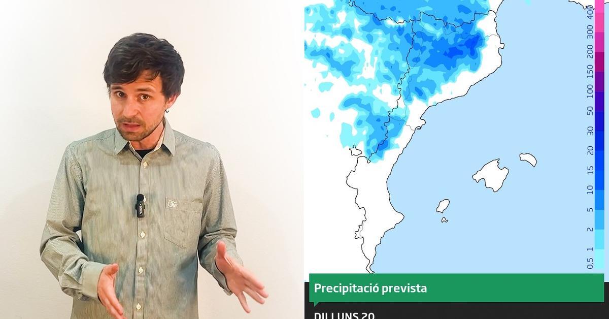 Dramatic spring sky over Catalonia with thunderclouds forming over the mountains