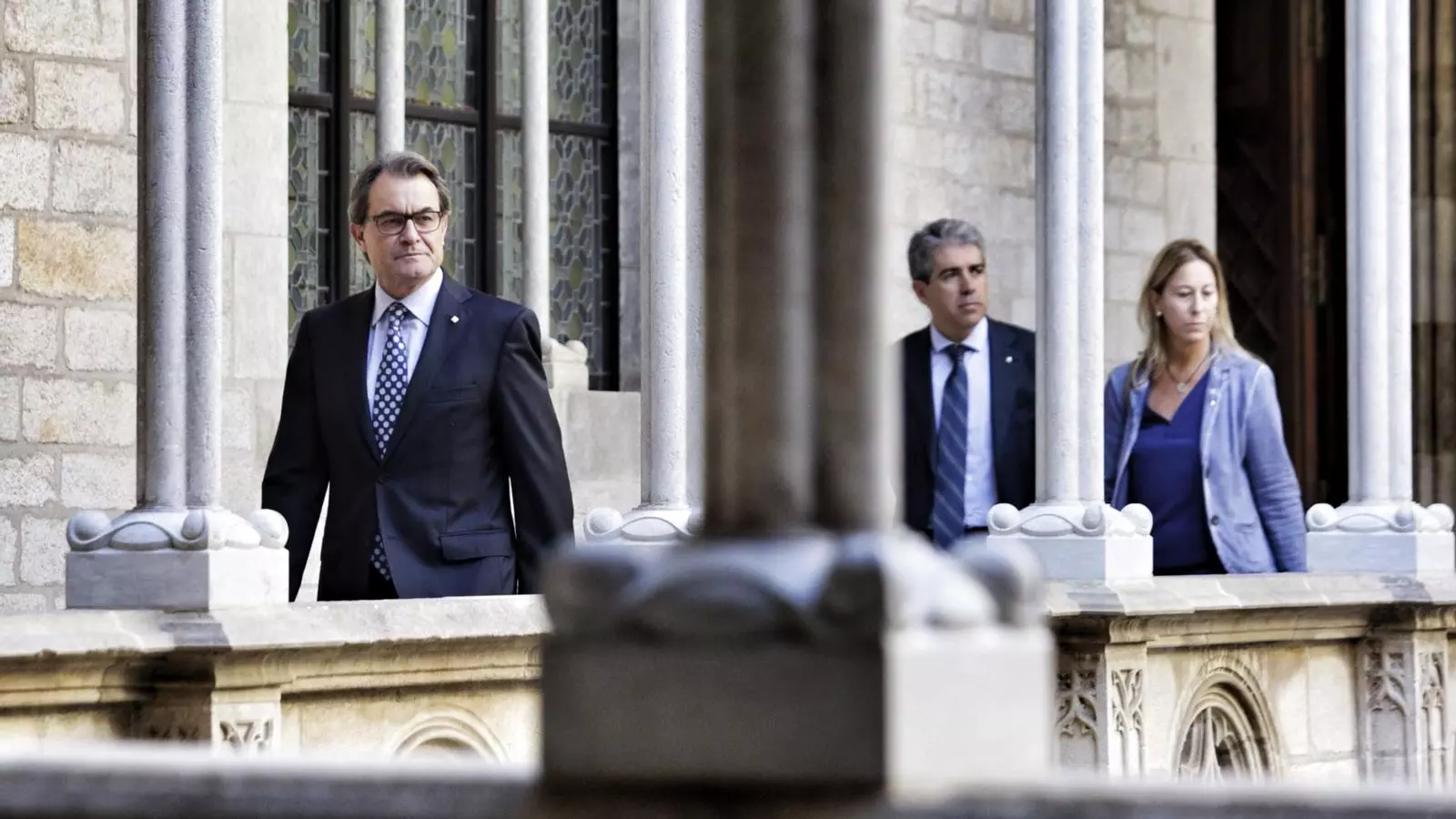 El president Mas, aquest migdia al Palau de la Generalitat. PERE VIRGILI