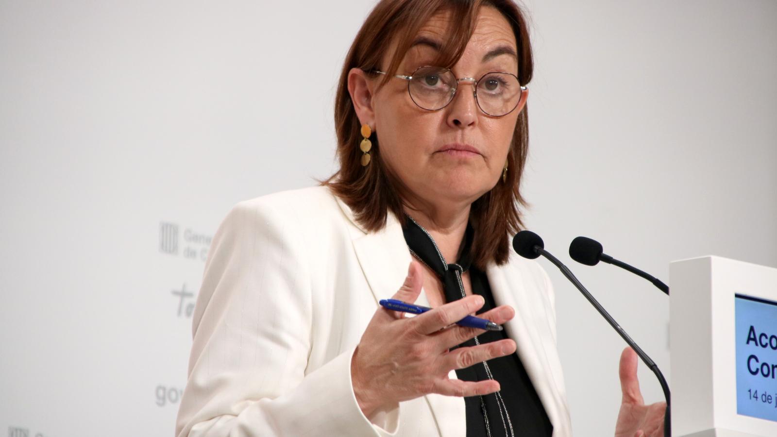 Sílvia Paneque en rueda de prensa.