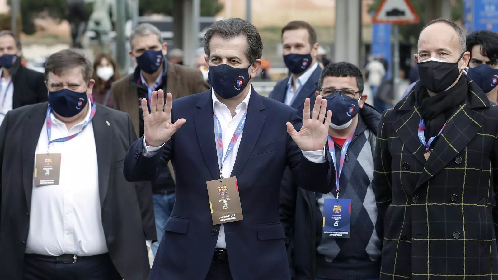 Toni Freixa al Camp Nou durant les eleccions