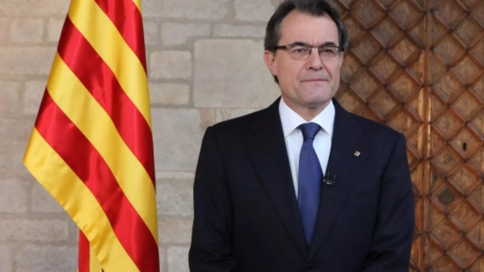 Artur Mas durant el seu missatge institucional amb motiu de la Diada de Sant Jordi / ACN