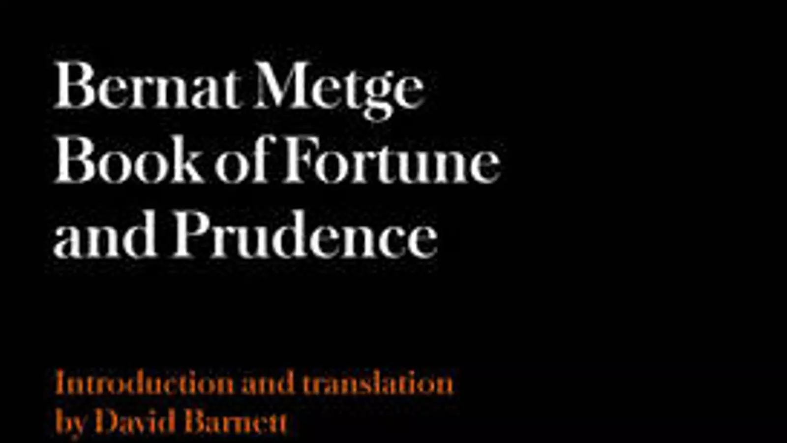 Coberta de 'Book of Fortune and Prudence'