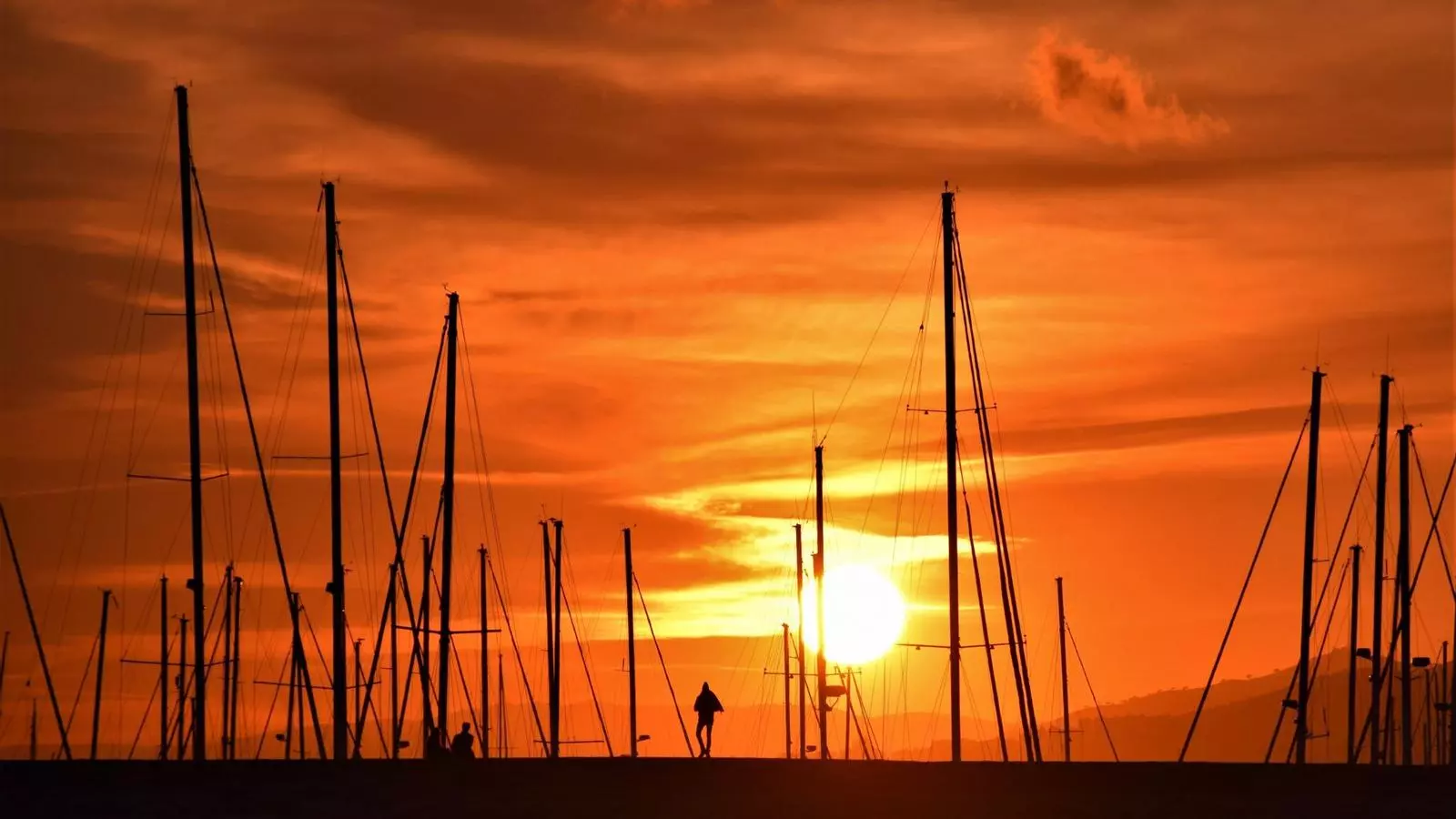 La posta de sol d'ahir des del Masnou (el Maresme)
