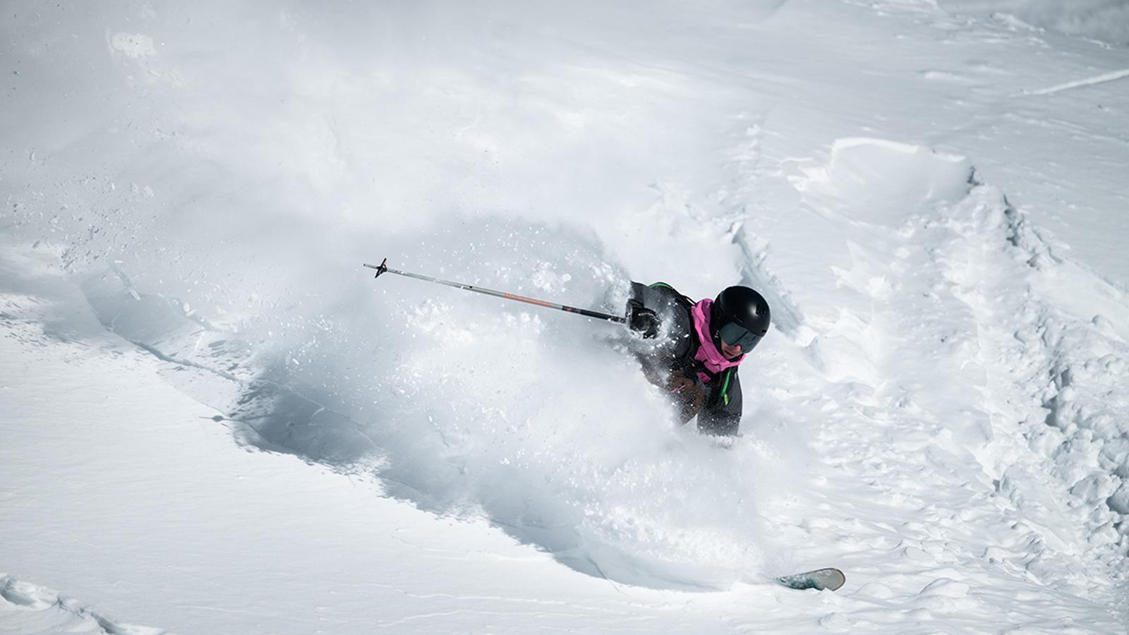 Un esquiador a Ordino Arcalís.