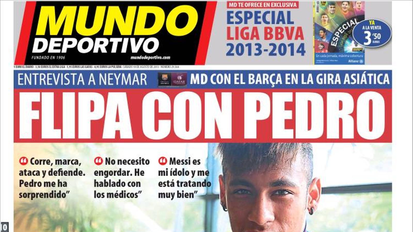Portada 'Mundo deportivo' 10 agost 2013