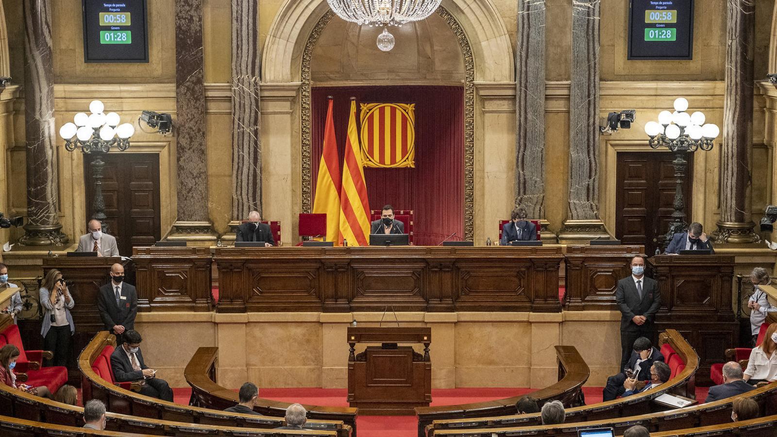 Sessió plenària del Parlament posterior a la inhabilitació del president Torra.