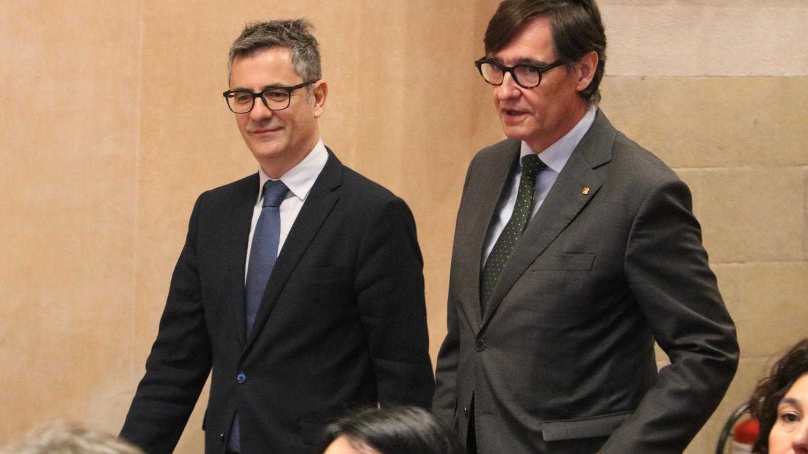 Illa y Bolaños durante el acto para presentar los resultados del plan contra la multireincidencia.