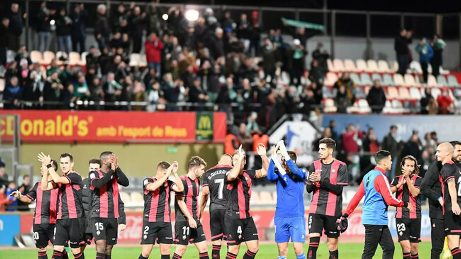 Els jugadors del Reus Deportiu en un partit de la temporada 2018-19