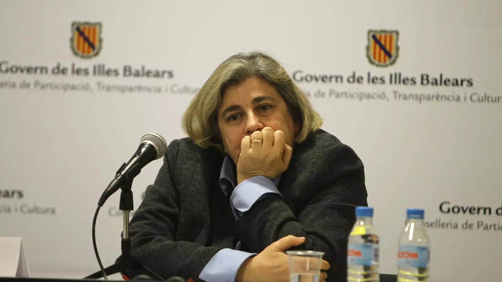 Camps durant la roda de premsa que va oferir al Palma Arena.