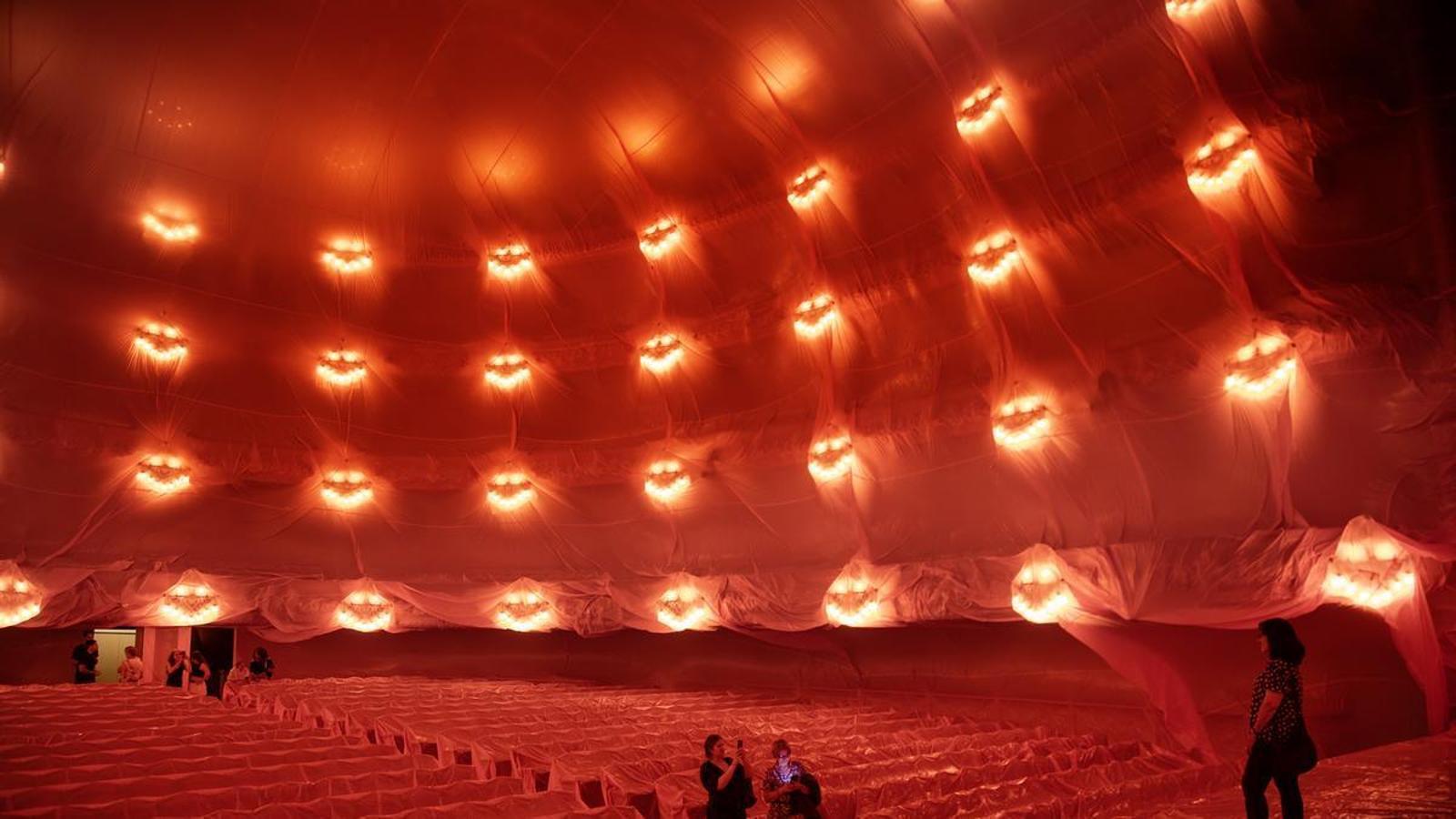 Balloons inside the Liceu theatre