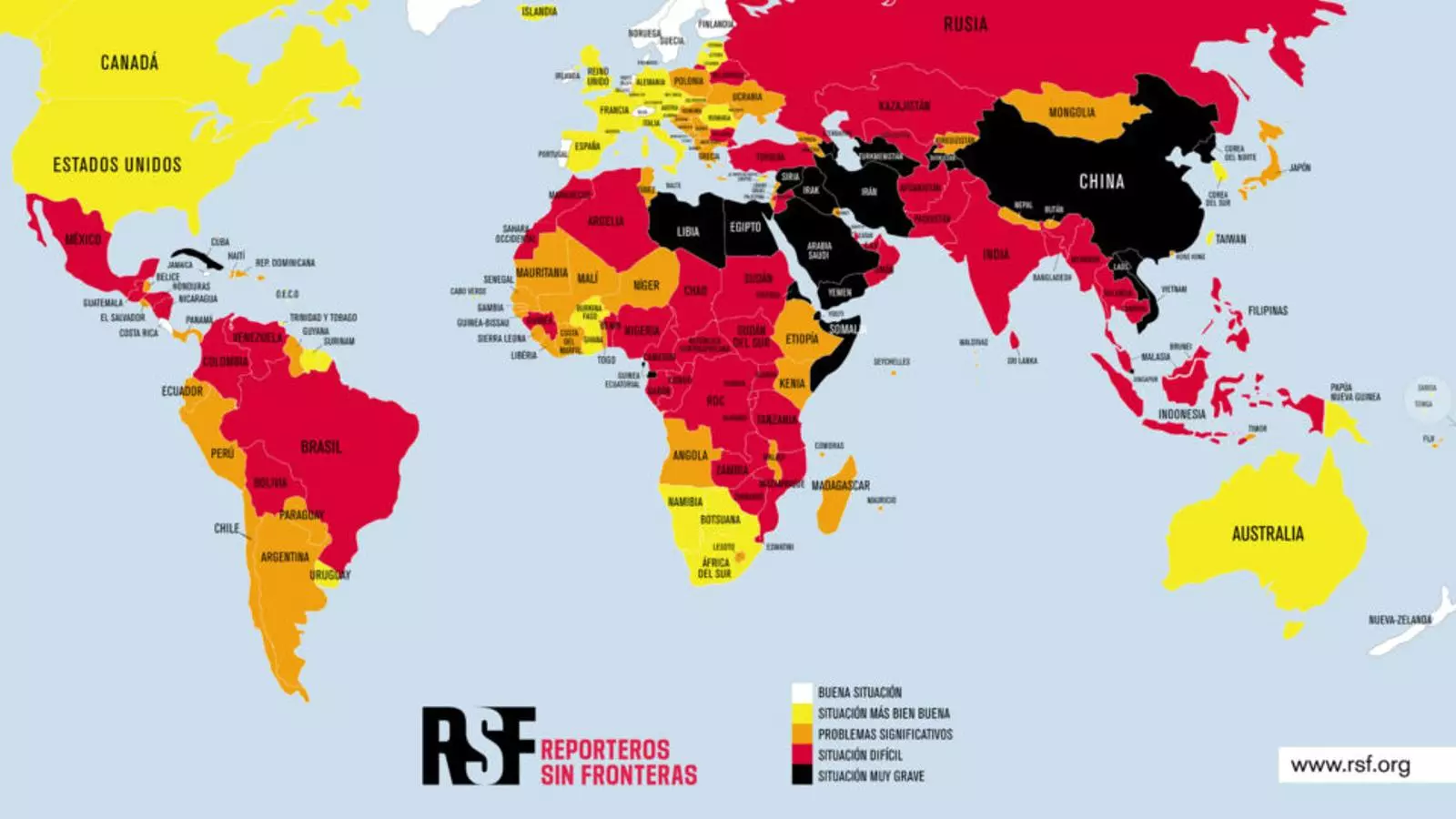Rànquing de RSF del 2021