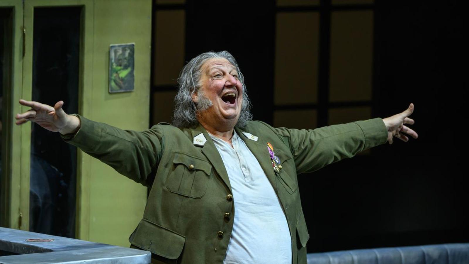Ambrogio Maestri, John Falstaff in the opera 'Falstaff' at the Gran Teatre del Liceu.