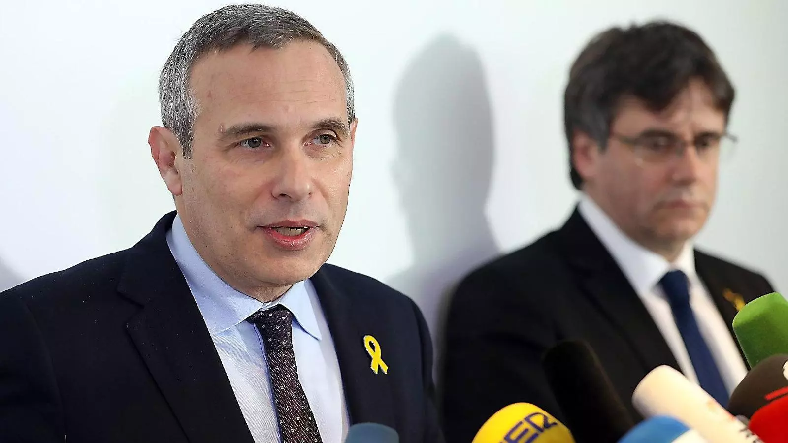 Josep Lluís Alay amb l’expresident Carles Puigdemont en una imatge d’arxiu.