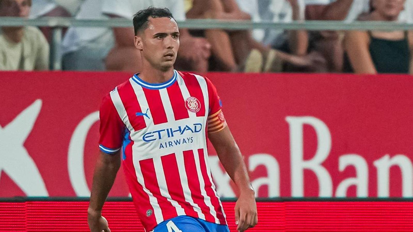 Arnau Martinez during the Costa Brava Trophy against Arsenal